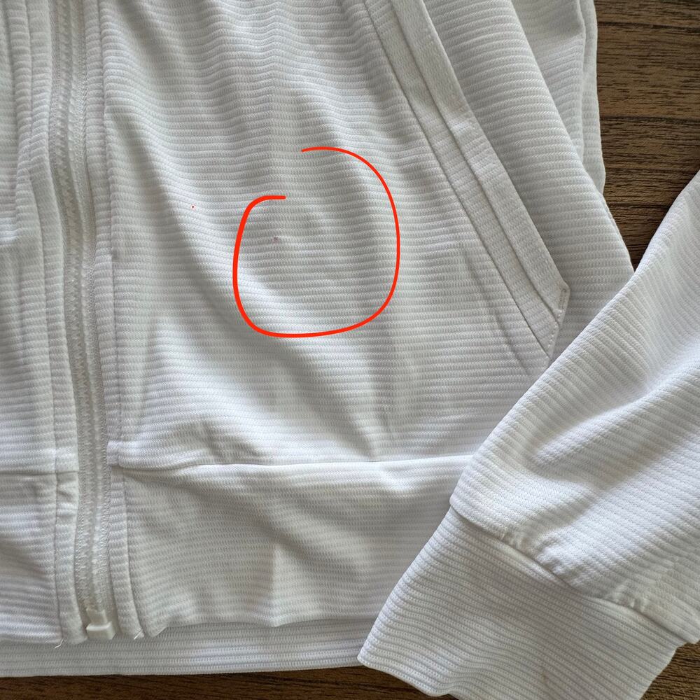 Athleta Girl White Zip up - Size XL 14 - Picture 4 of 8